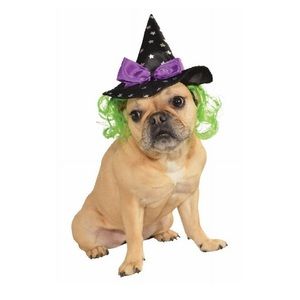 Pet Halloween Costume Accessory Purple Witch Hat For Dog or Cat
